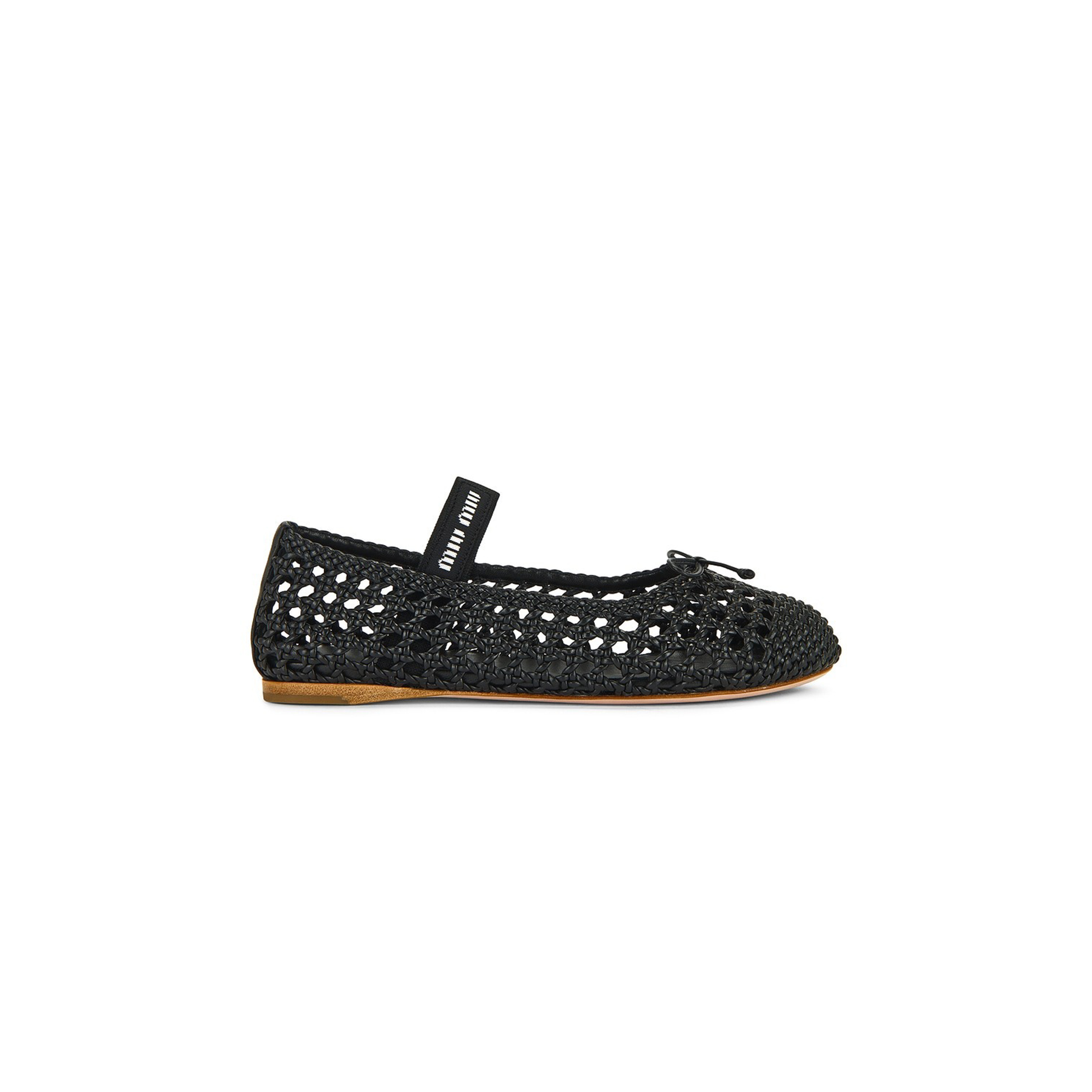MIU MIU WOVEN MARY JANE BALLET FLAT 5F381E